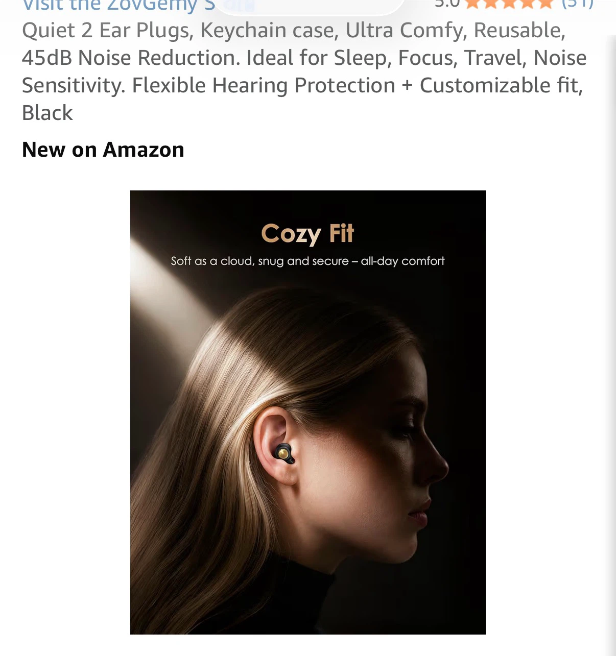 ZovGemy Quiet 2 Ear Plugs - Black - photo 4