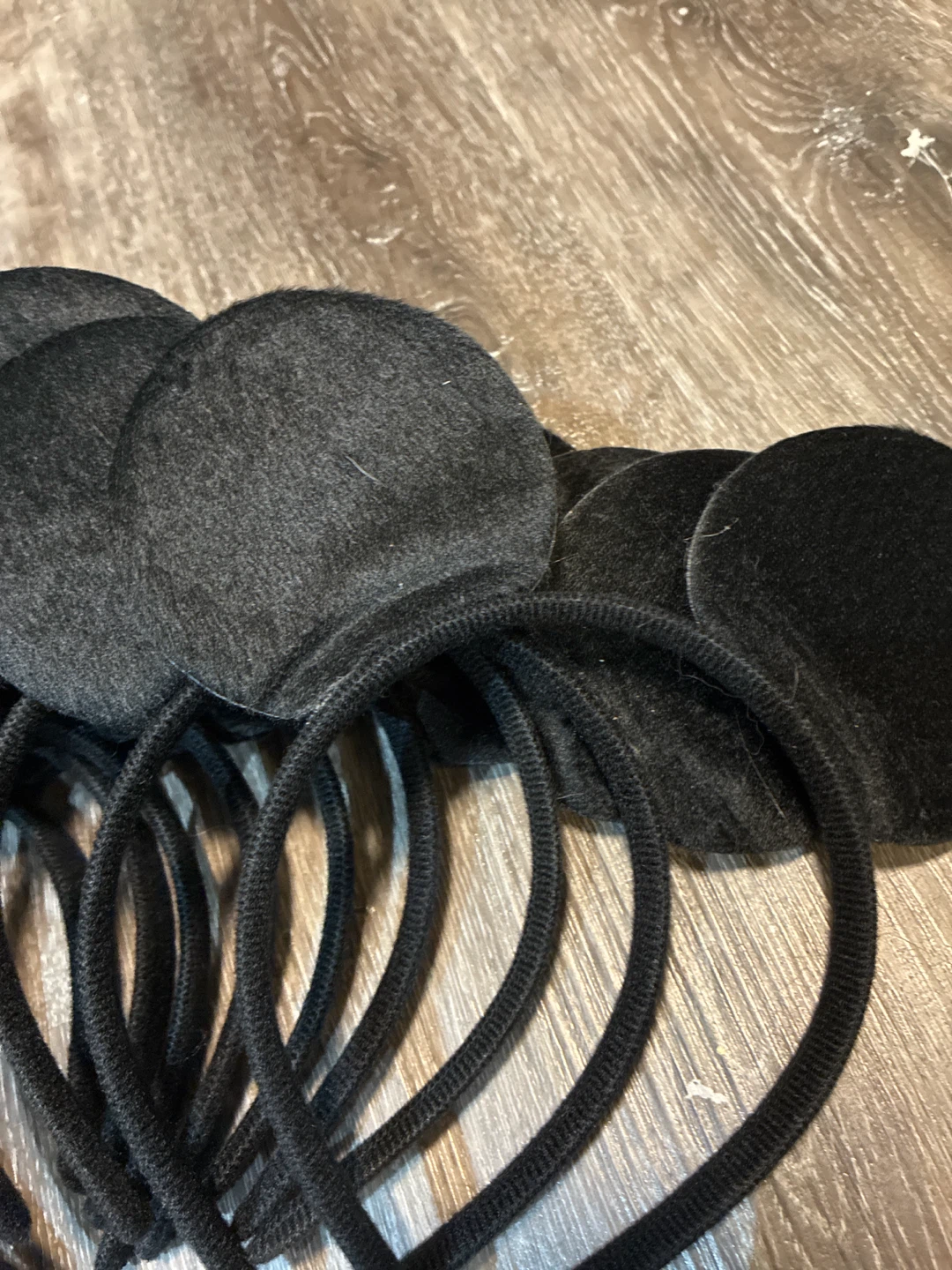 9 Mickey Mouse  Black Fuzzy Mouse Ear Headbands - photo 2