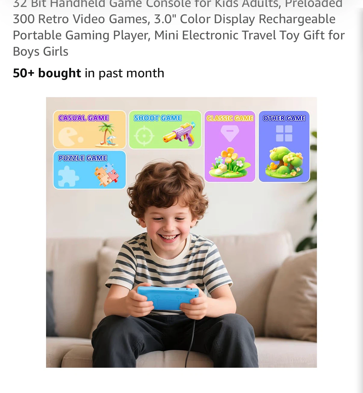 32 Bit Handheld Game Console with 300 Retro Games - photo 3