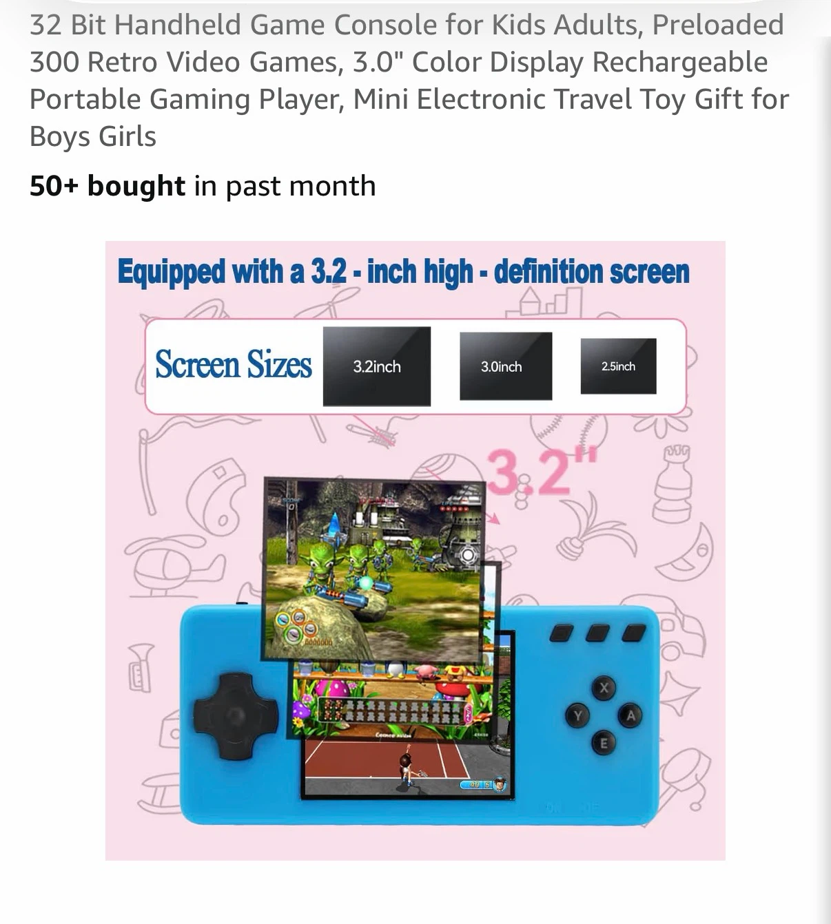 32 Bit Handheld Game Console with 300 Retro Games - photo 5