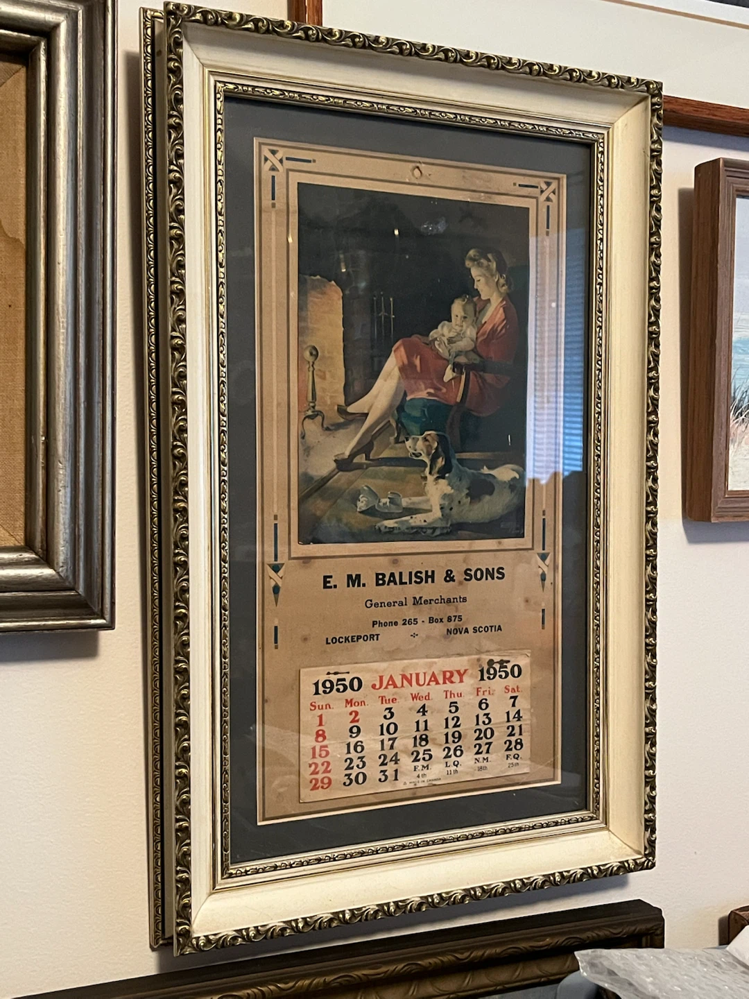 E. M. Balish & Sons 1950 Calendar framed - photo 3