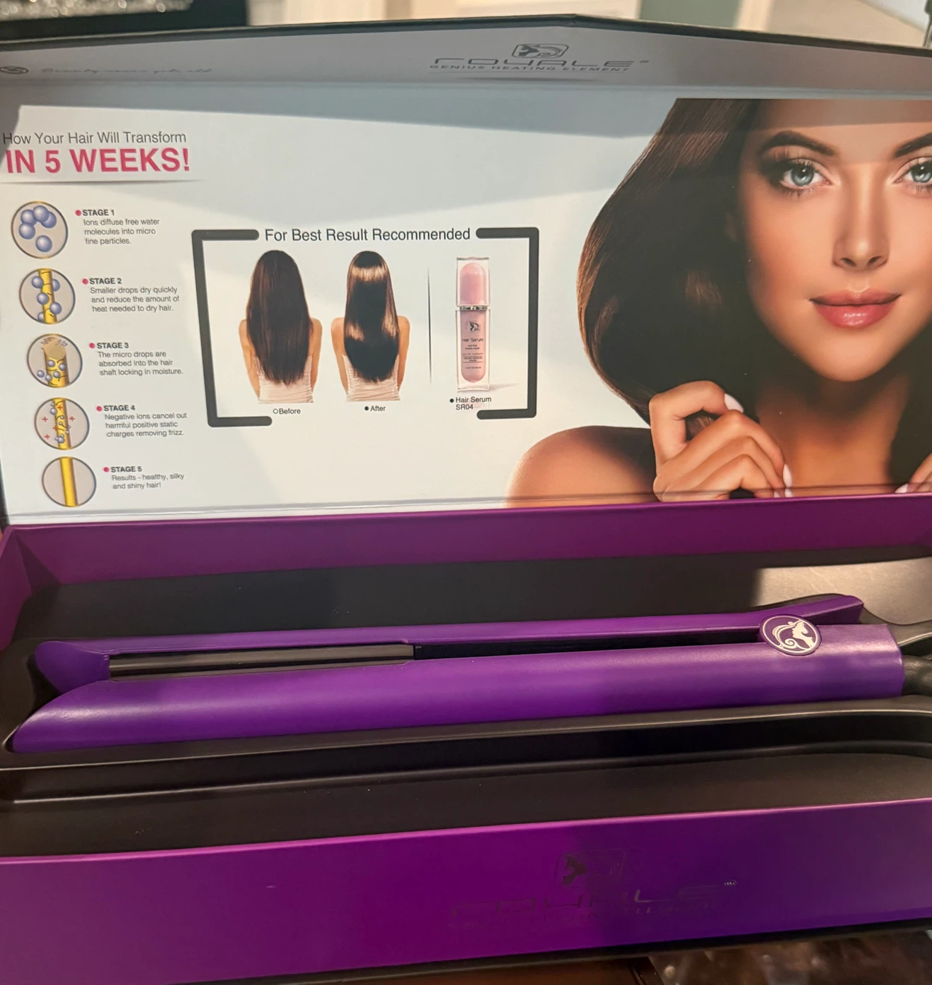 Royale Platinum Flat Iron 1.25" Pure Ceramic Plates