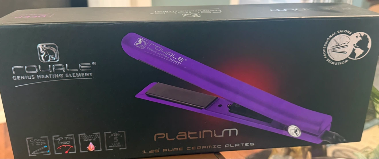 Royale Platinum Flat Iron 1.25" Pure Ceramic Plates - photo 3
