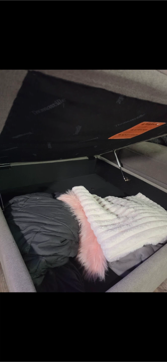 Grey Storage Ottoman - photo 3