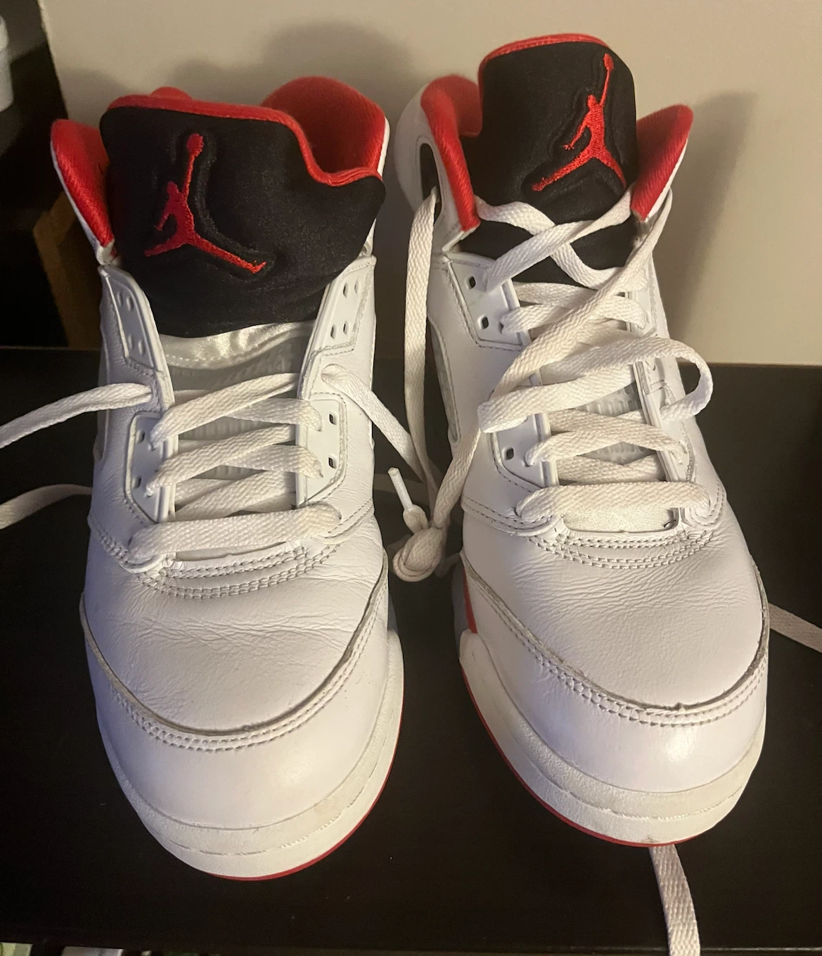 Nike Air Jordan 5 White Red Black Sneakers