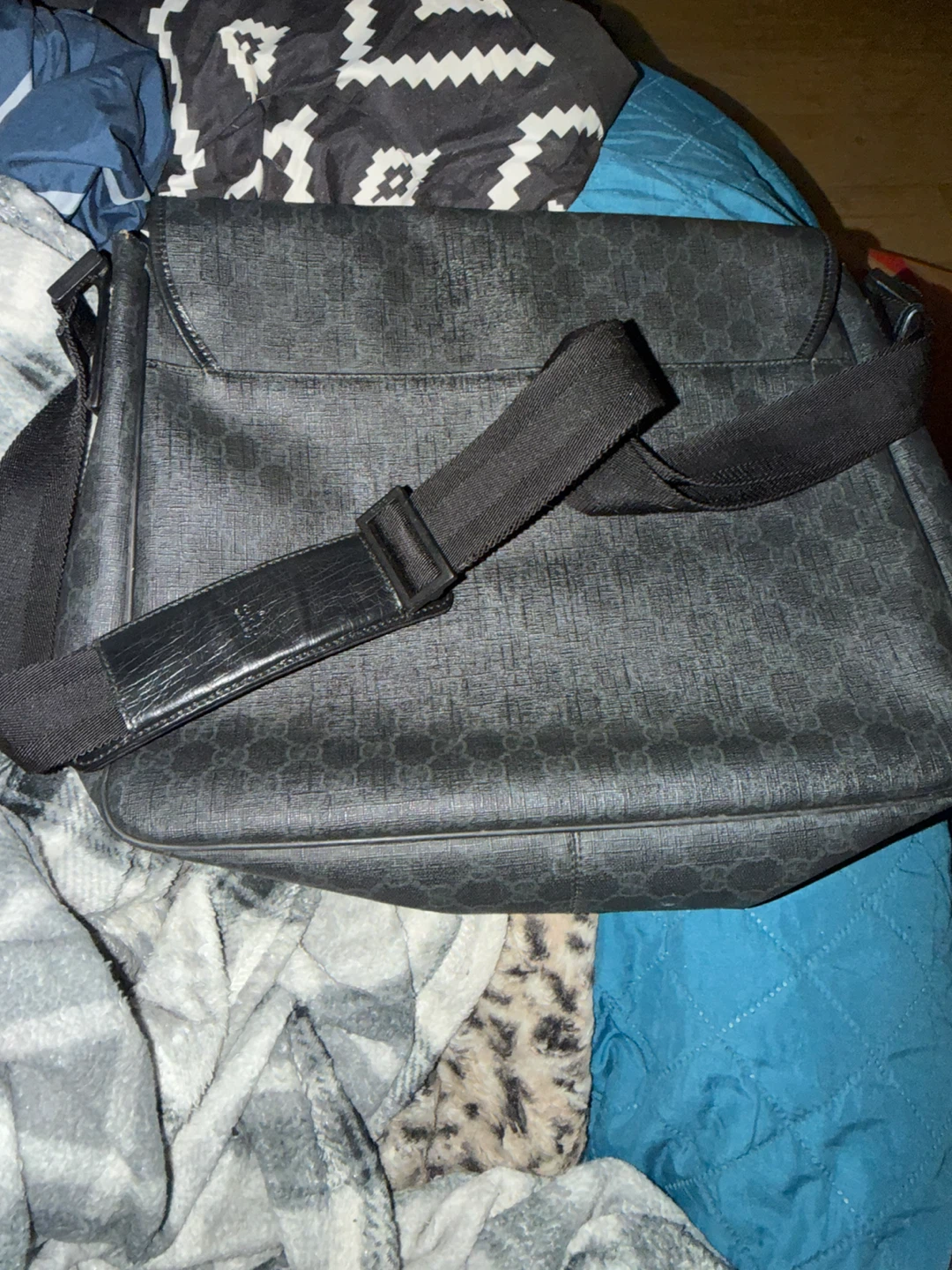 Black Monogram Messenger Bag - photo 3