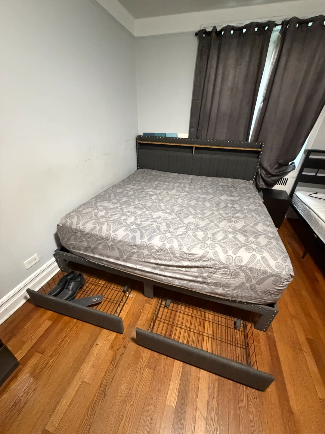 Upholstered Bed Frame with Headboard - photo 2