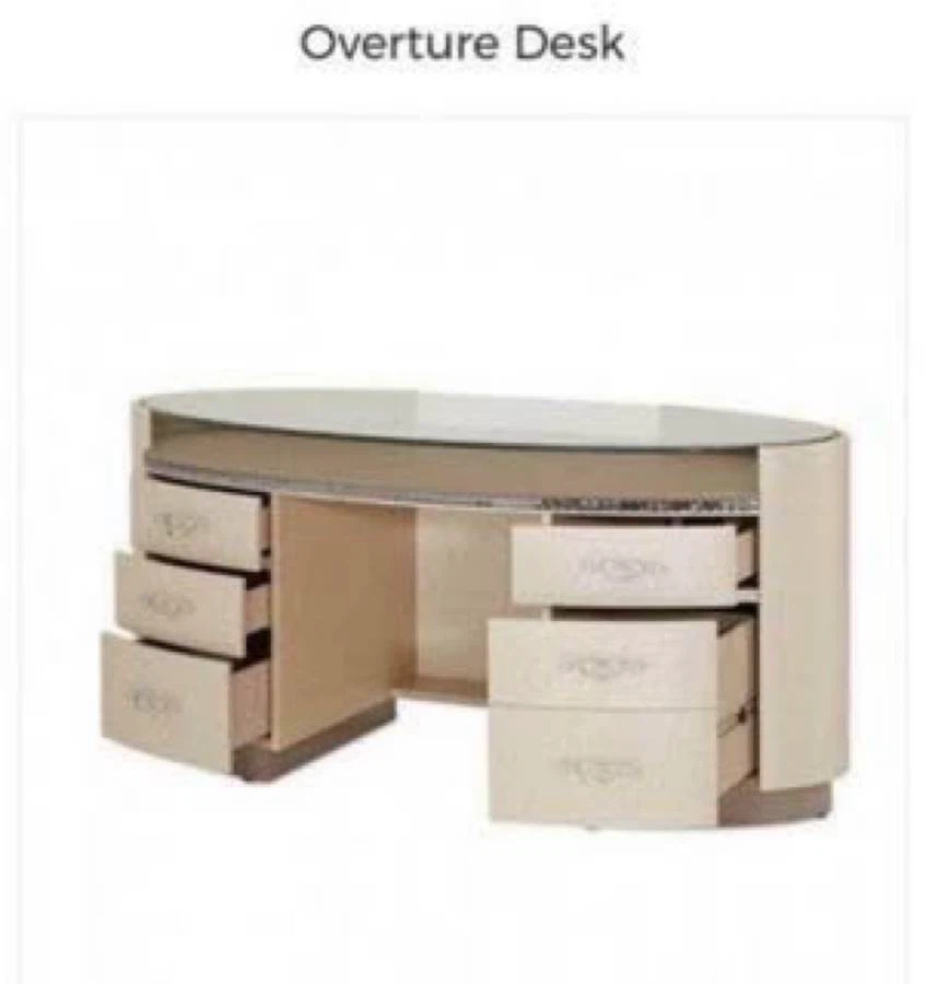 Overture Glass-Top Crystal DESK