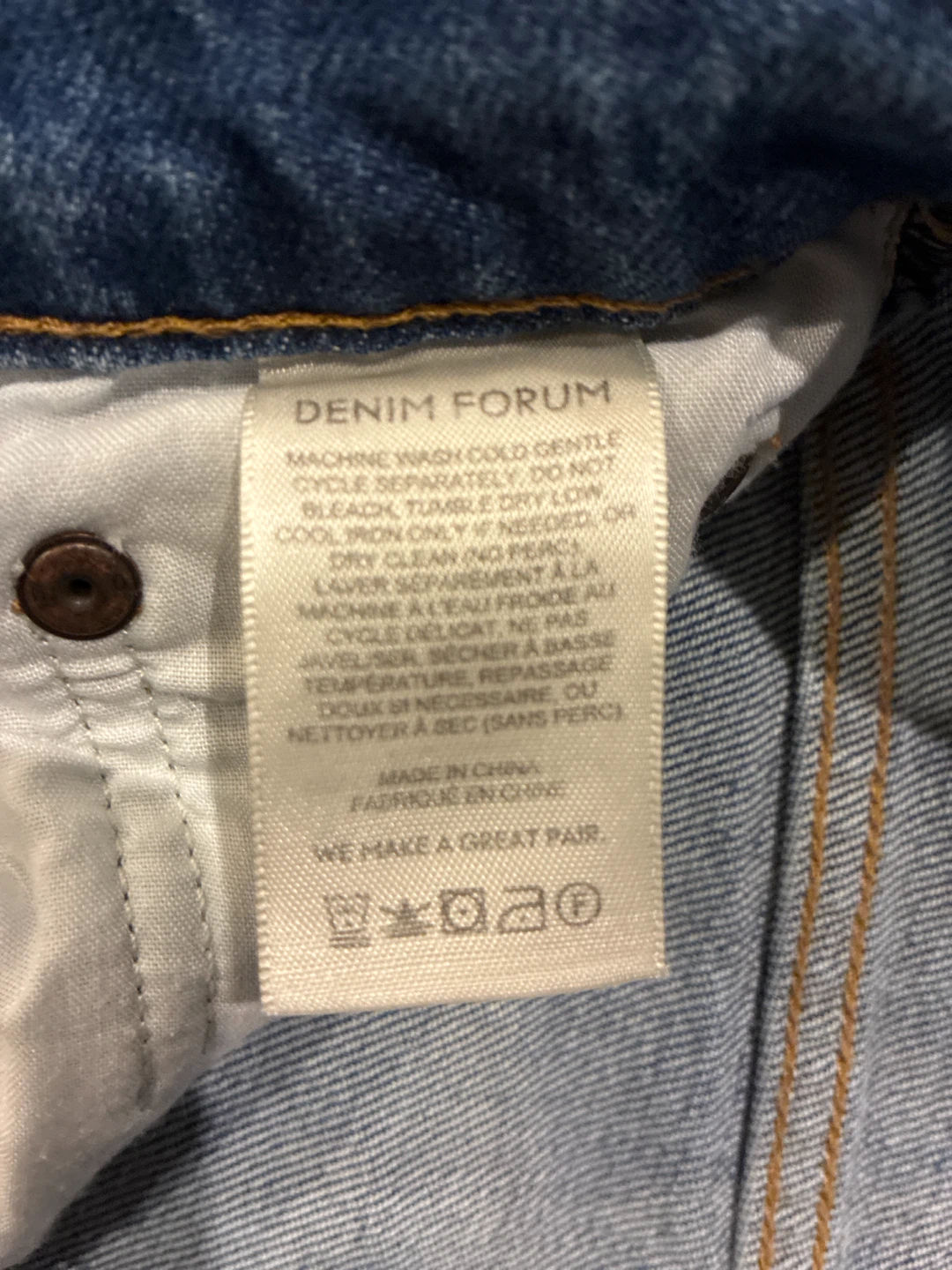 Denim Forum - The Yoko High Rise slim - in blue and black - photo 4