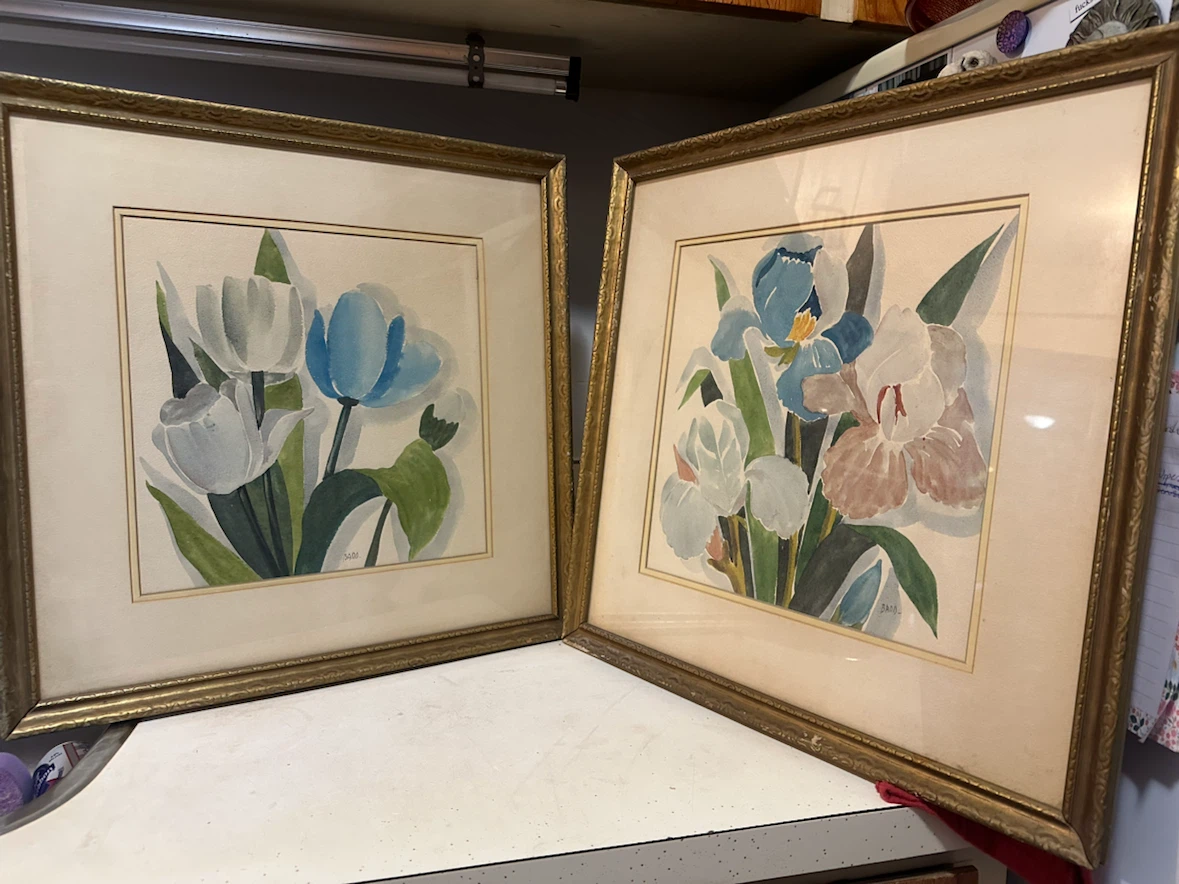 Mid Century BARO Floral Watercolor Set