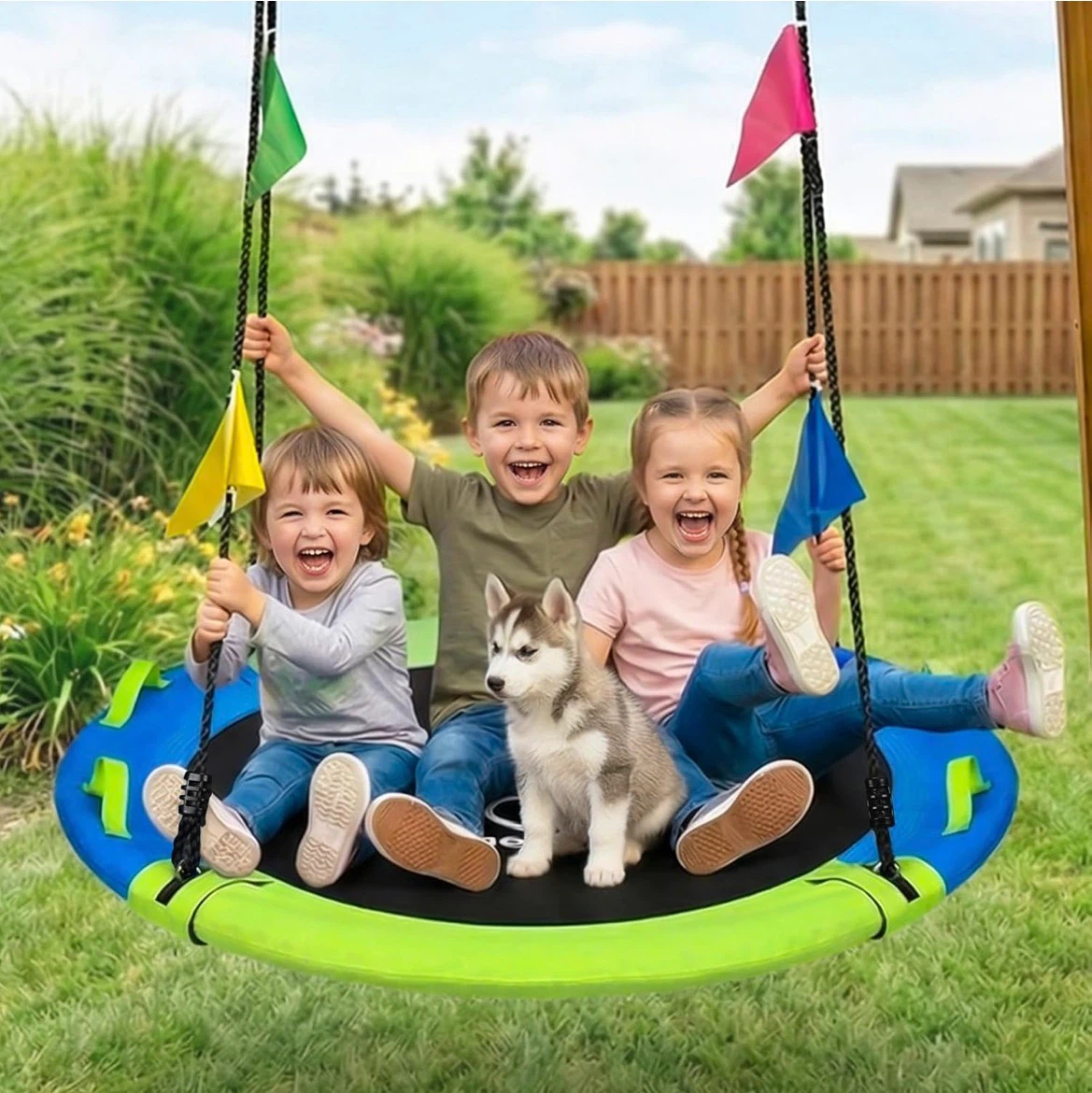 New 43” Saucer Tree Swing - Blue & Green - photo 3