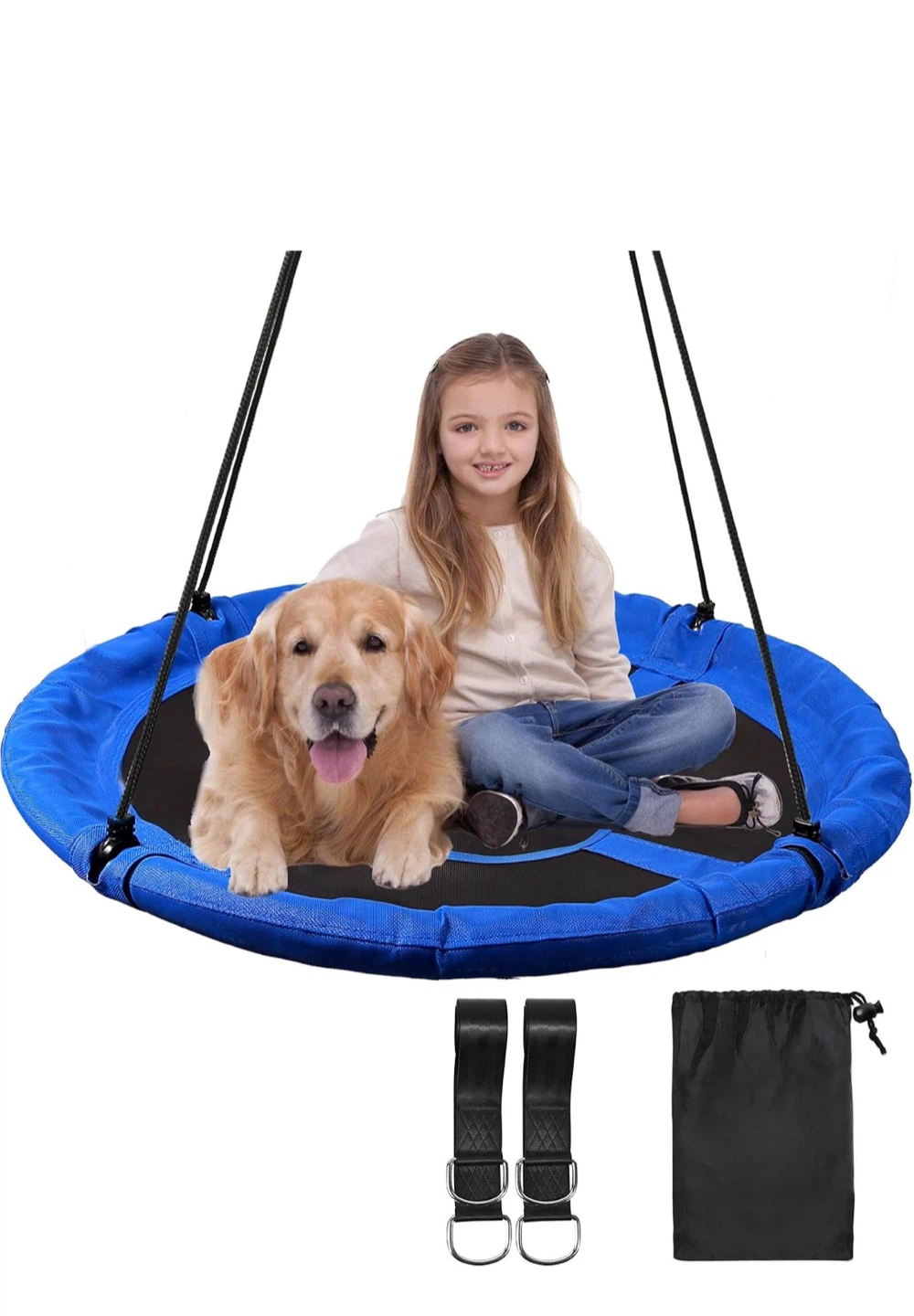 New 43” Saucer Tree Swing - Blue & Green - photo 5