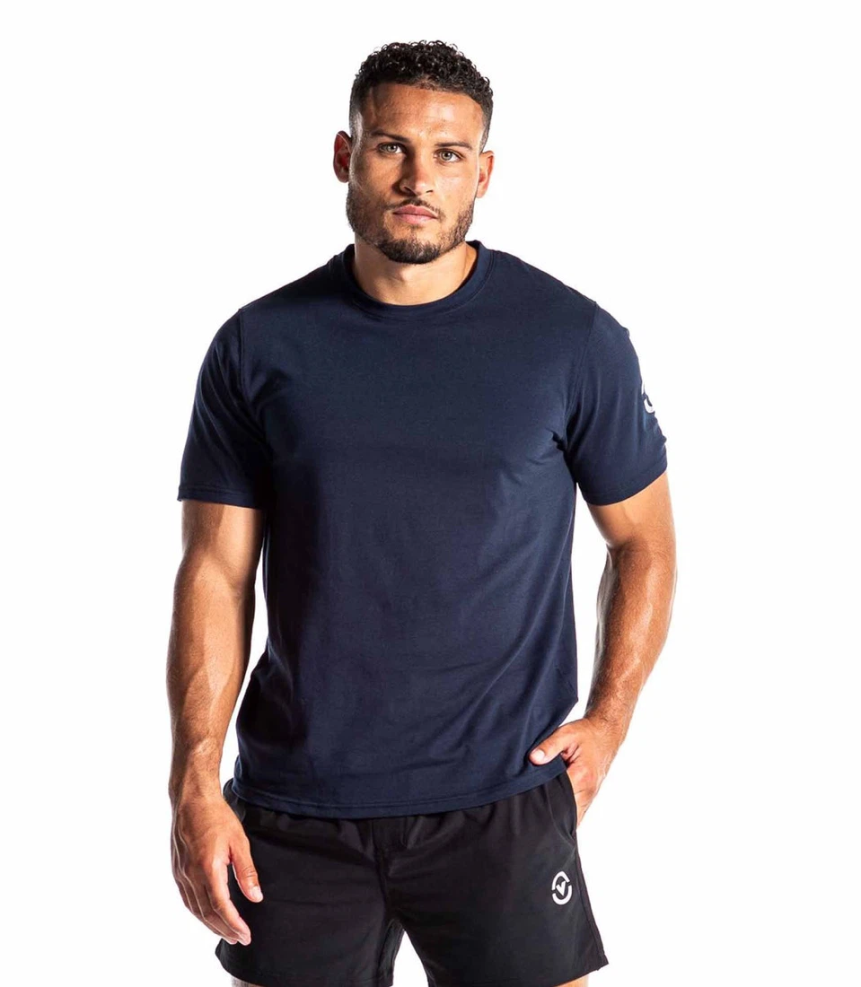 Virus Blue Crew Neck T-Shirt