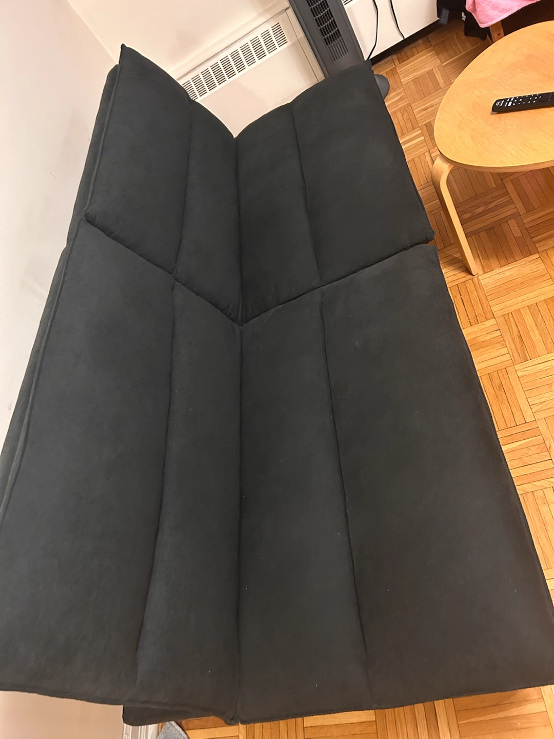 Mainstays Pillow Top Convertible Futon Sofa Bed in charcoal. - photo 2