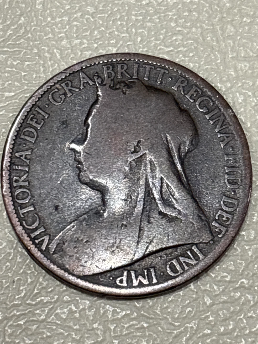 1897 British Penny Coin - photo 2