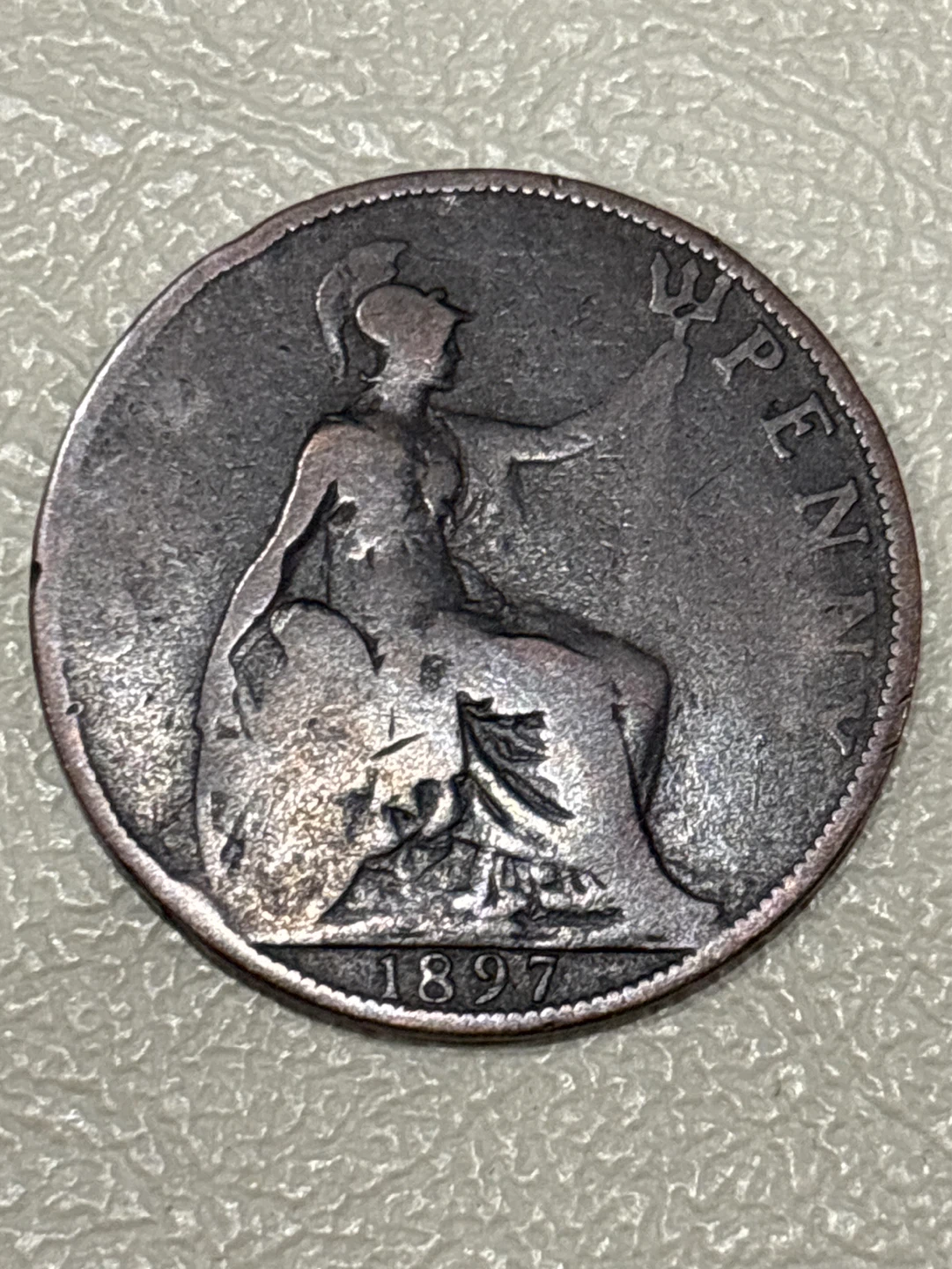 1897 British Penny Coin