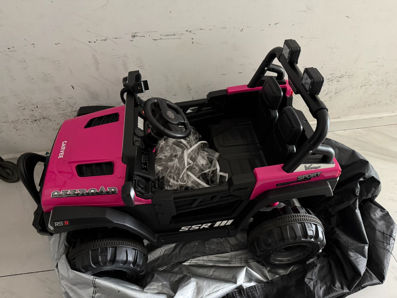 Garvee Pink Ride-On Jeep for Kids