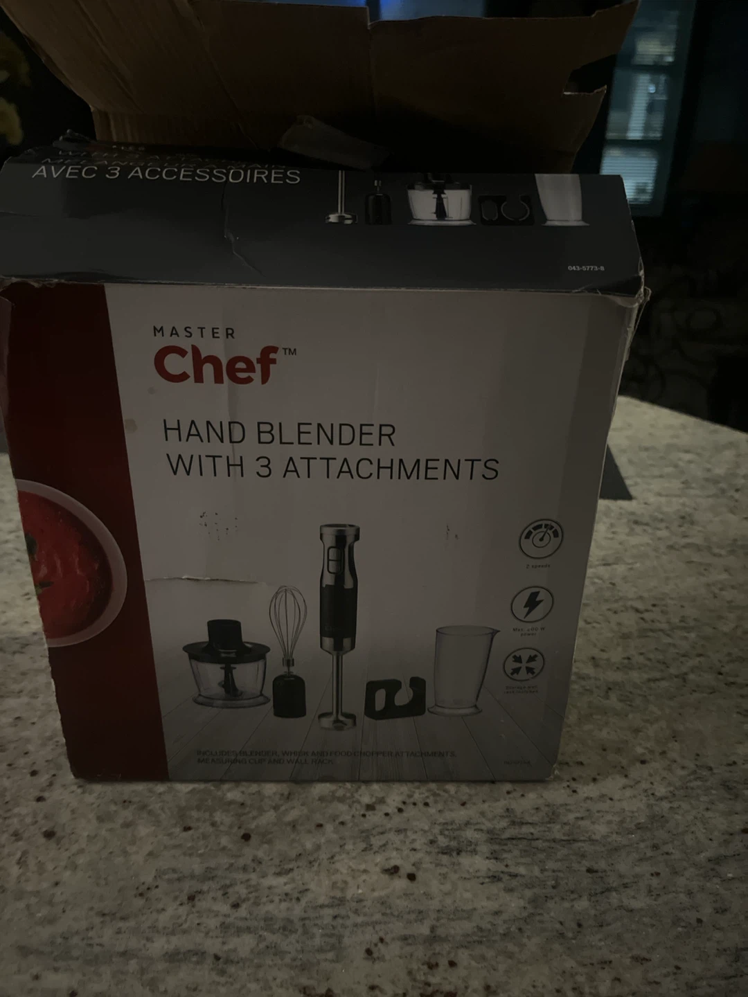 Master Chef Hand Blender with 3 Attachments