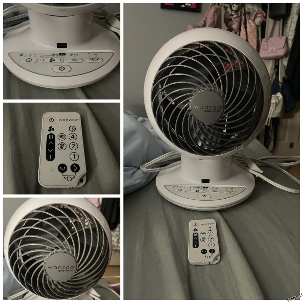Woozoo 5 Speed Oscillating table top fan.