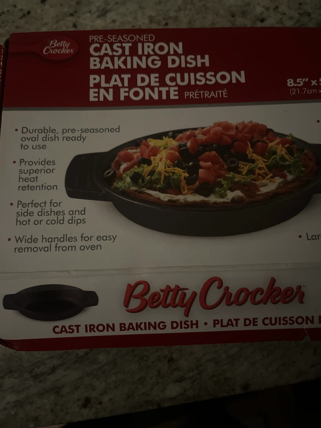 Betty Crocker Pre-Seasoned Cast Iron Baking Dish