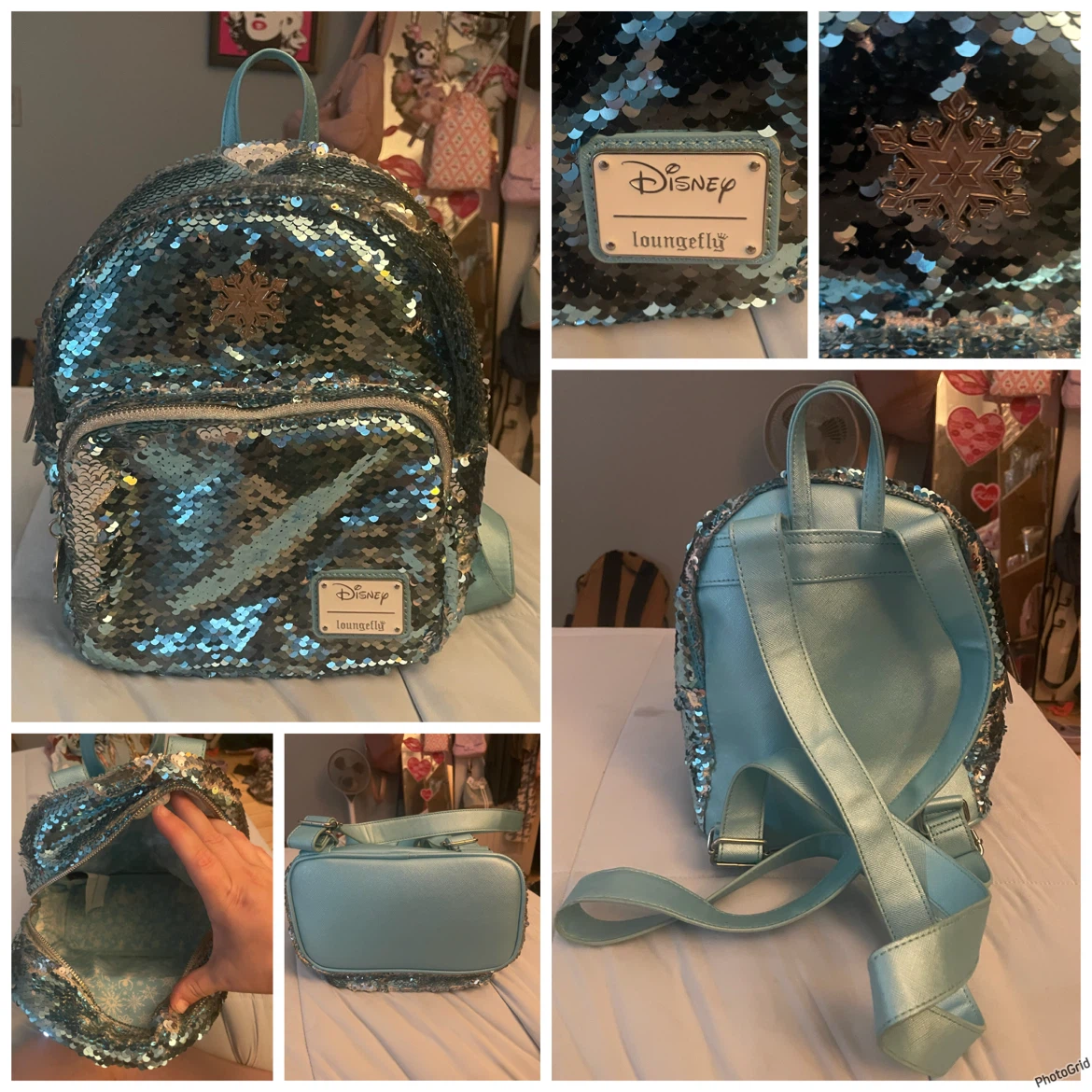 Loungefly Disney Frozen reversible sequin mini backpack