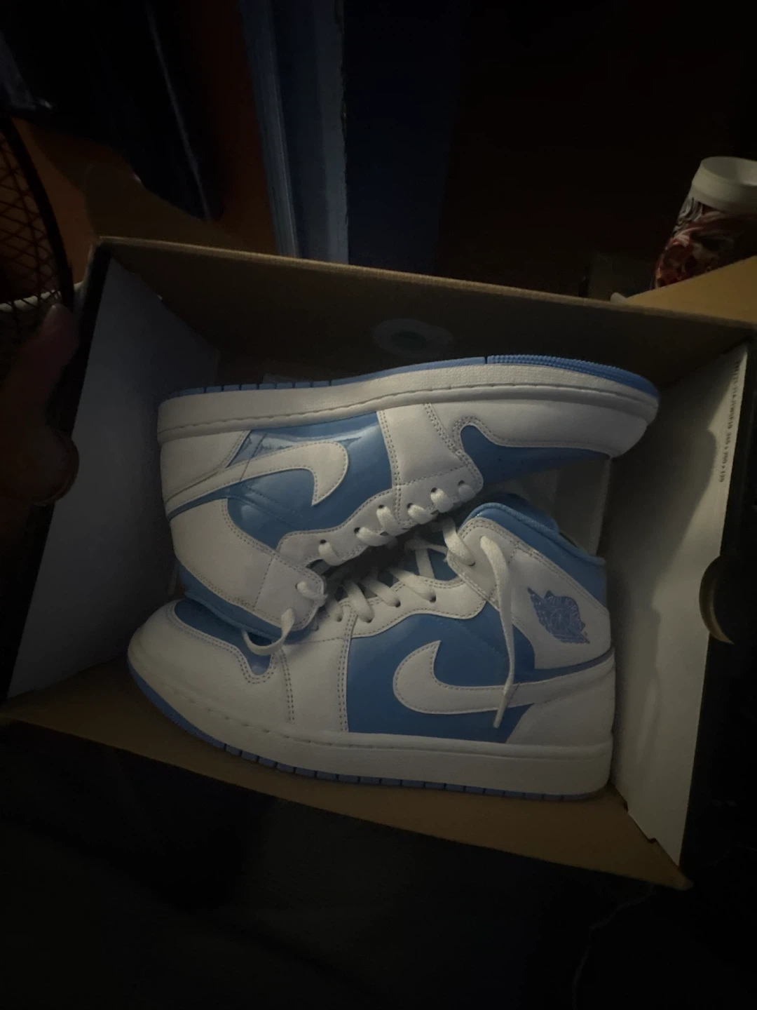 Air Jordan 1 Mid Light Blue White - photo 2