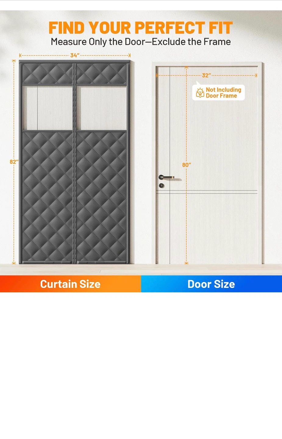 Magnetic Thermal Insulated Door Curtain for Winter - photo 3