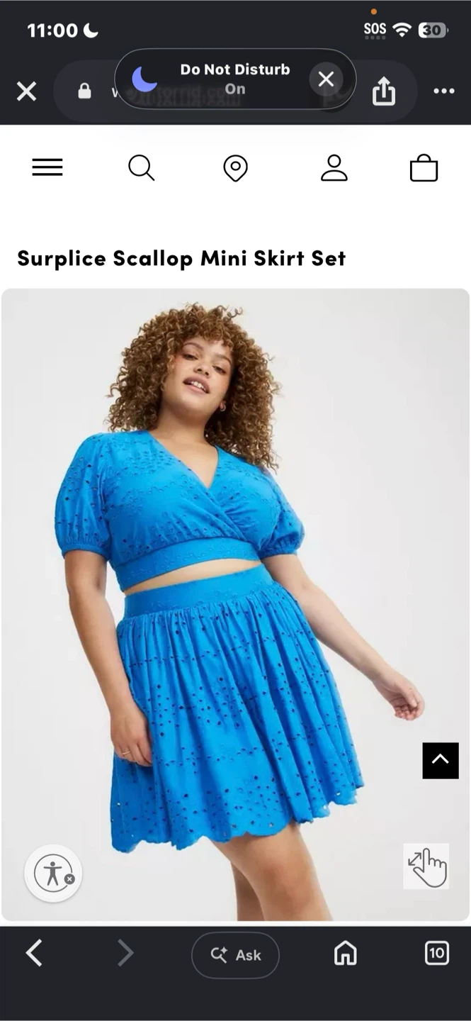 Torrid surplice scallop mini skirt set. - photo 2