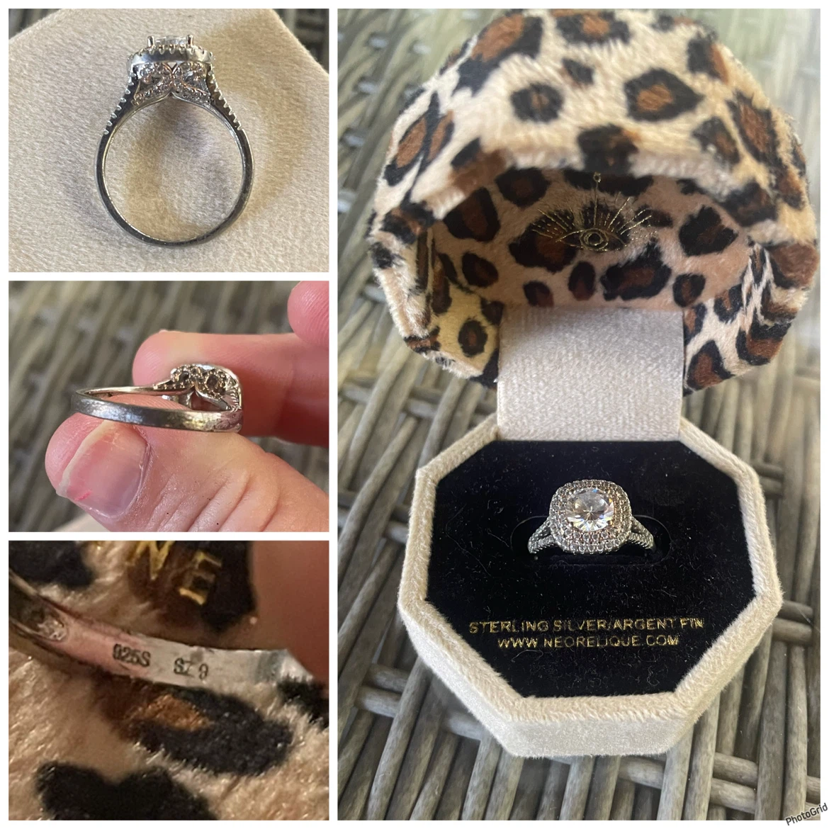 925 & CZ engagement style ring