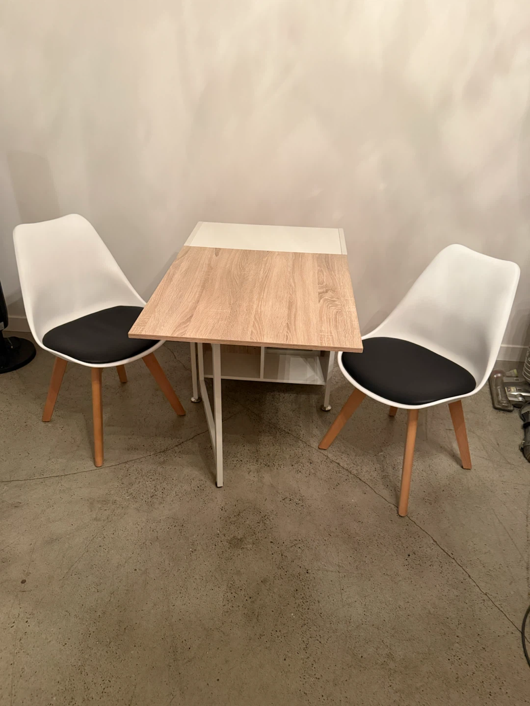 Folding table and two chairs