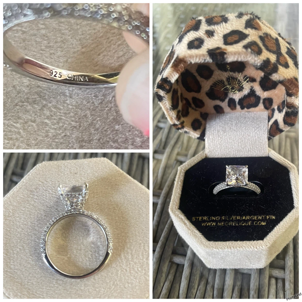 925 & CZ engagement style ring