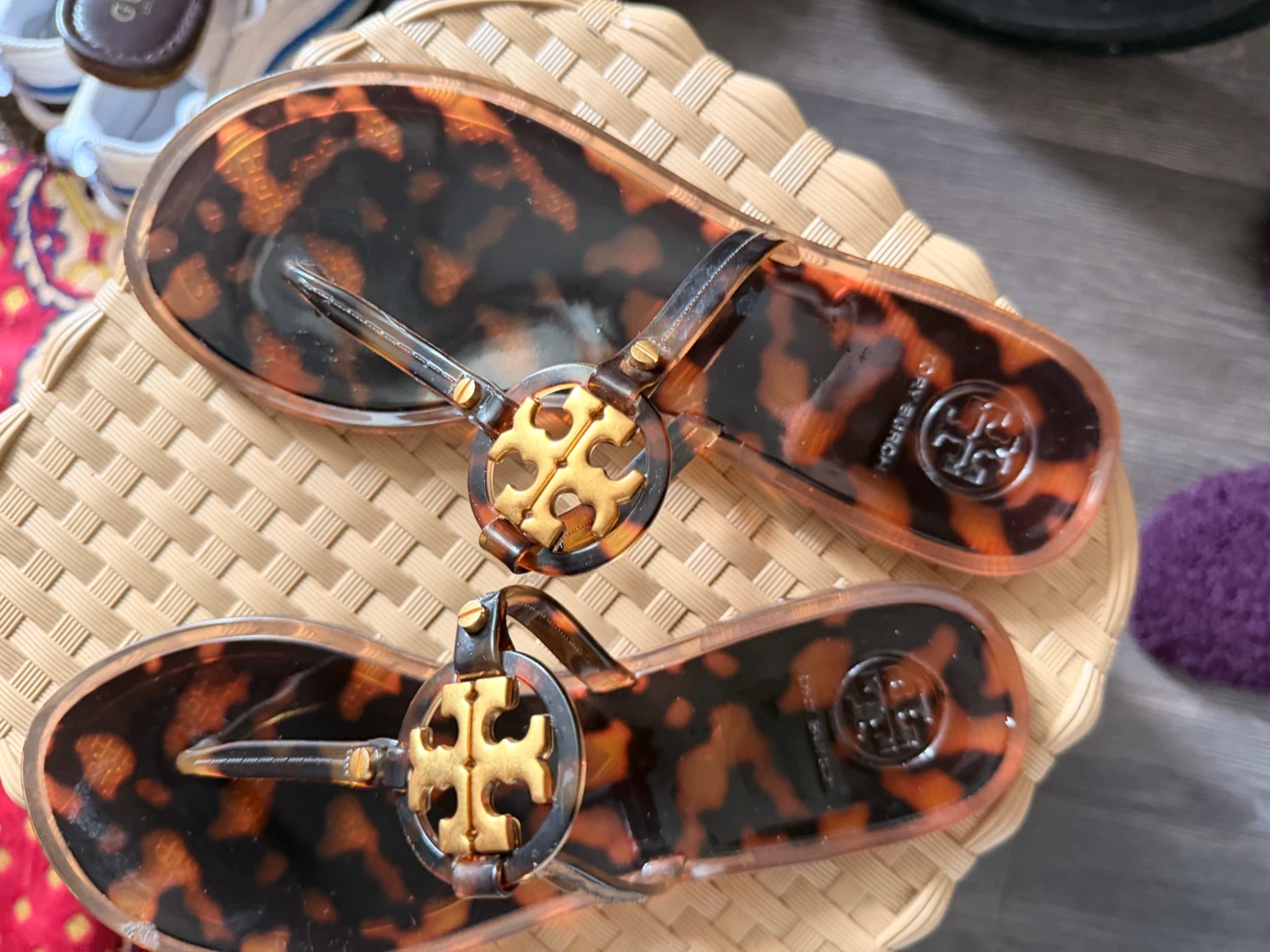 Tory Burch Tortoiseshell Jelly Sandals
