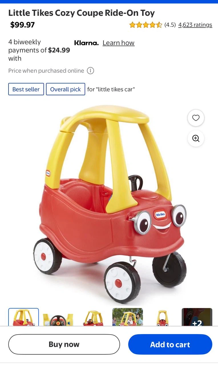 Little Tikes Cozy Coupe Ride-On Toy - photo 4