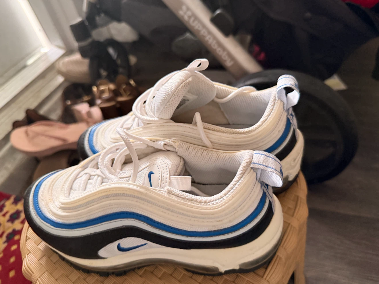 Nike Air Max 97 White/Blue/Black Sneakers - photo 2