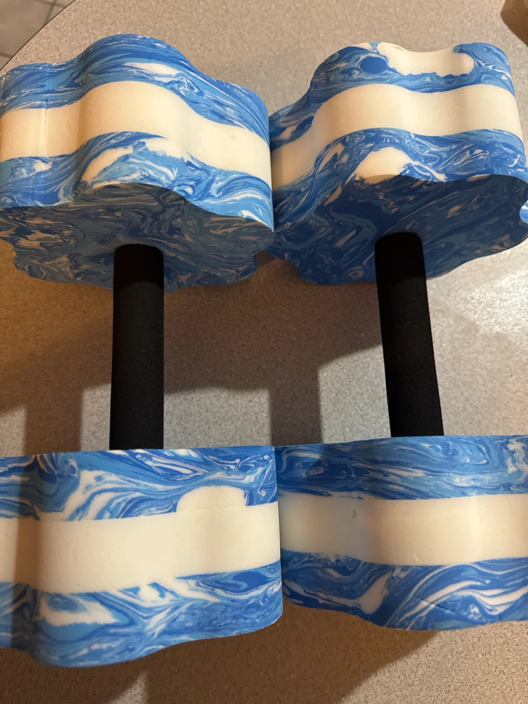 Blue & White Water Dumbbells (Pair)