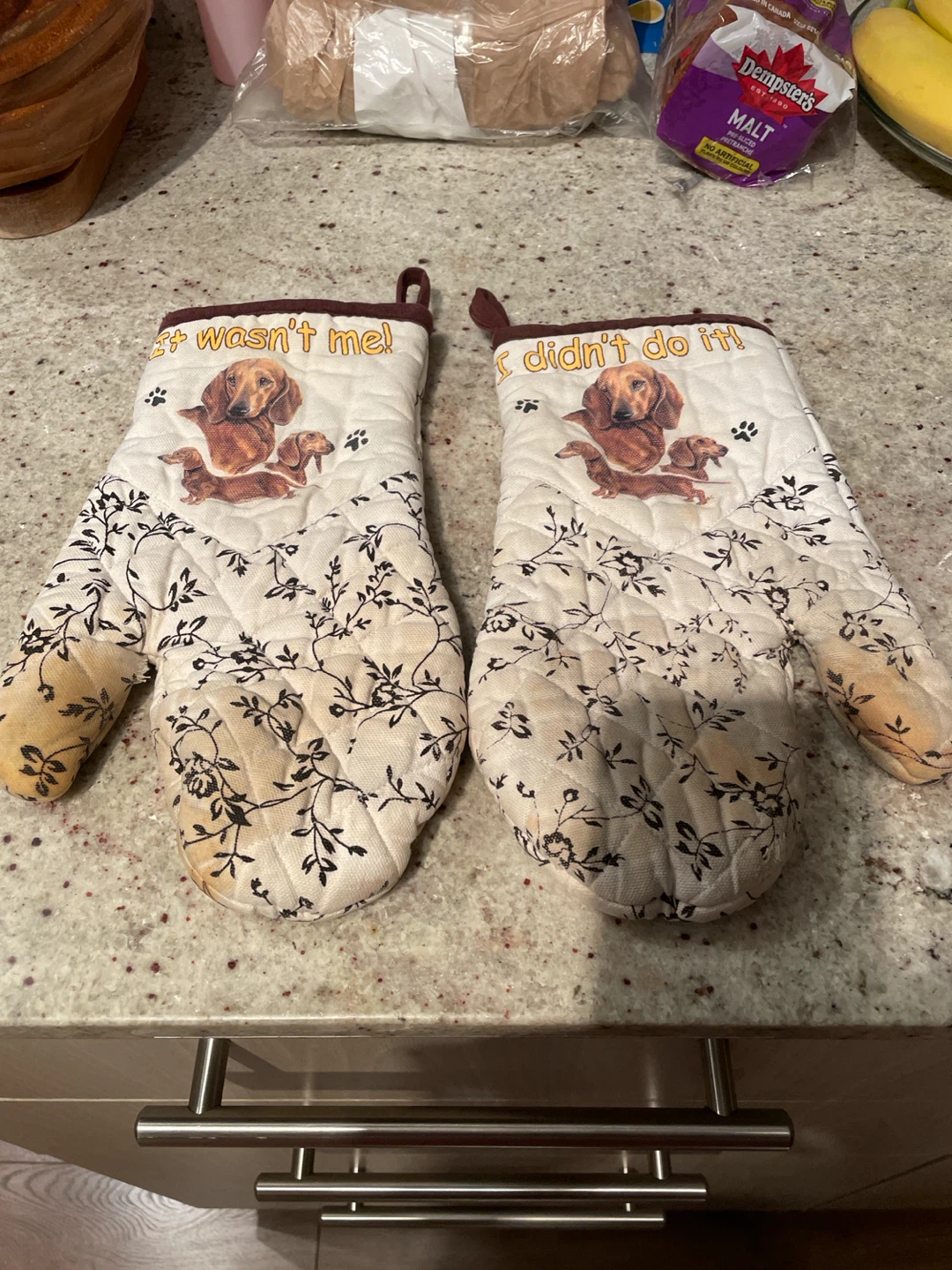 Oven Mitts - Dachshund