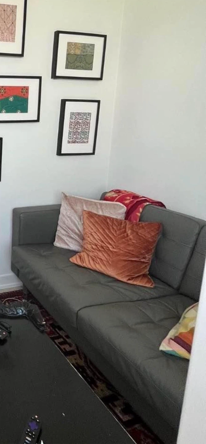 IKEA MORABO Loveseat, Grann/Bomstad Black