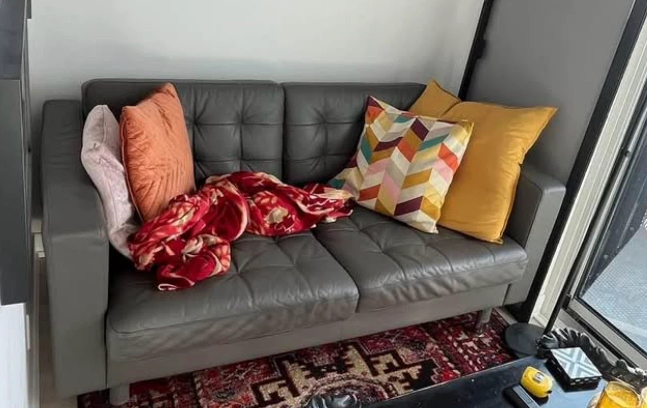 IKEA MORABO Loveseat, Grann/Bomstad Black - photo 2
