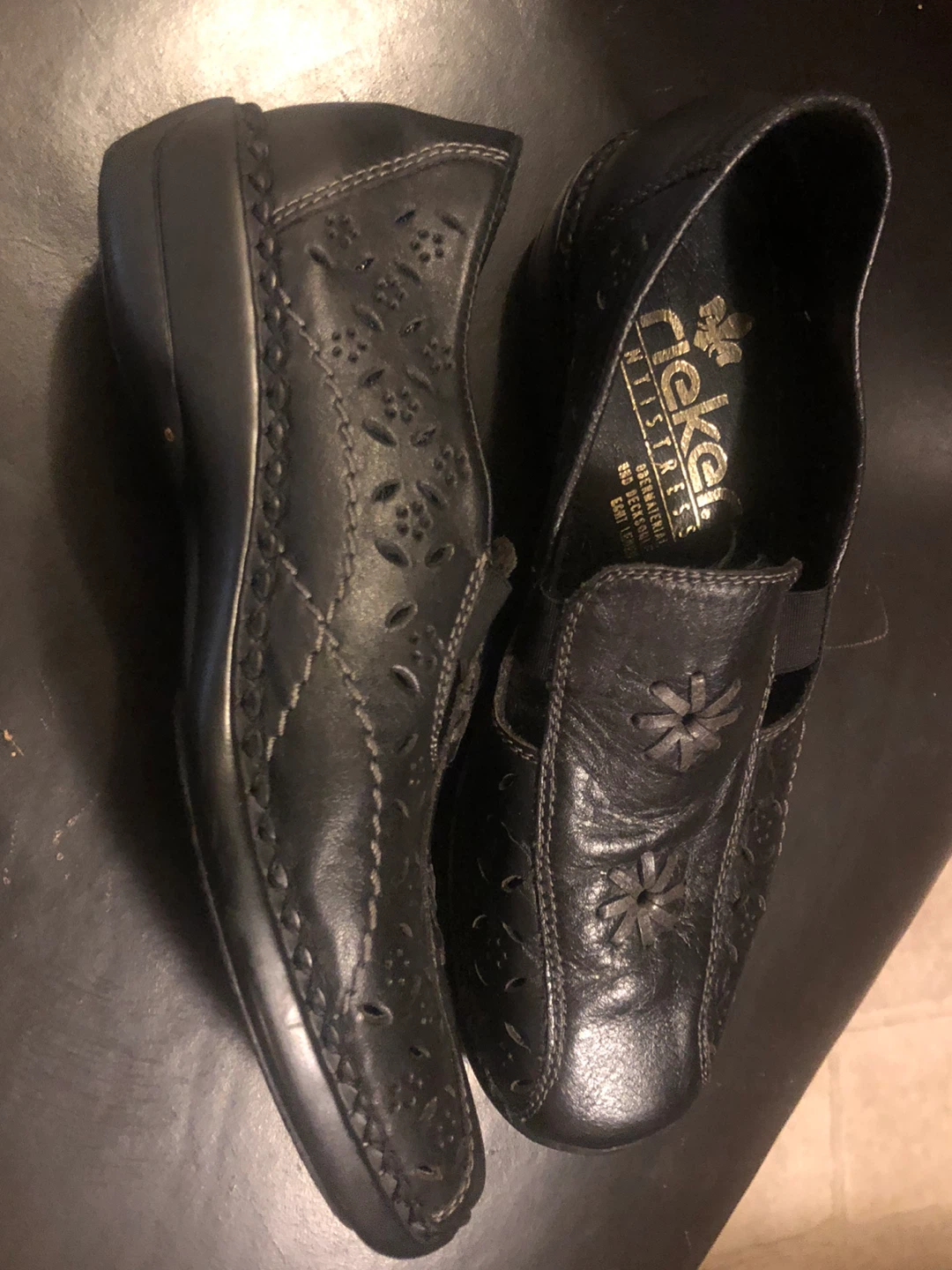 NEW Rieker Antistress Black Leather Loafers