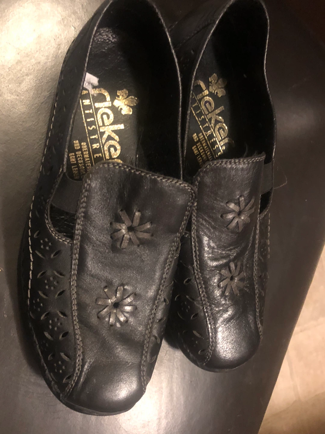 NEW Rieker Antistress Black Leather Loafers - photo 4