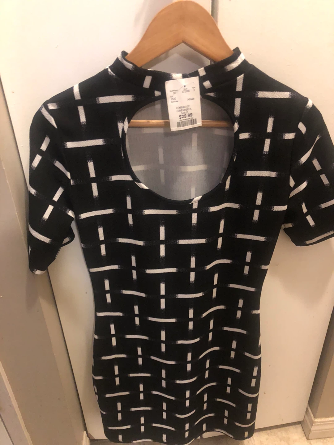 NEW Black & White Pattern Dress Size 8 - photo 2