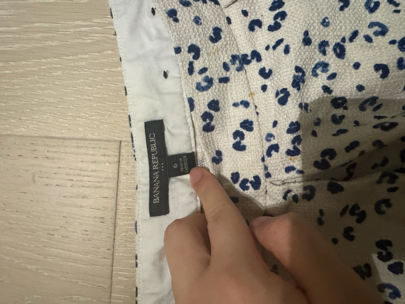 Banana Republic Blue Floral Skirt Size 6 - photo 3