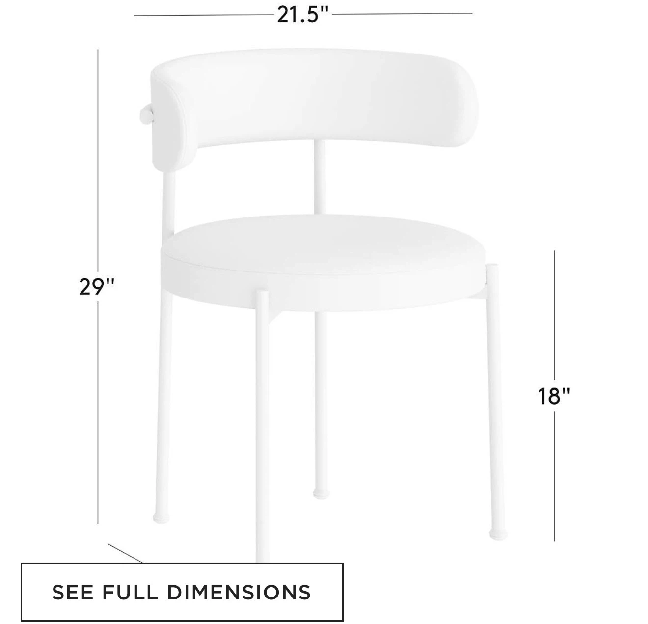 Authentic Cb2 Bouclé dinning Chair with Black Legs - photo 2