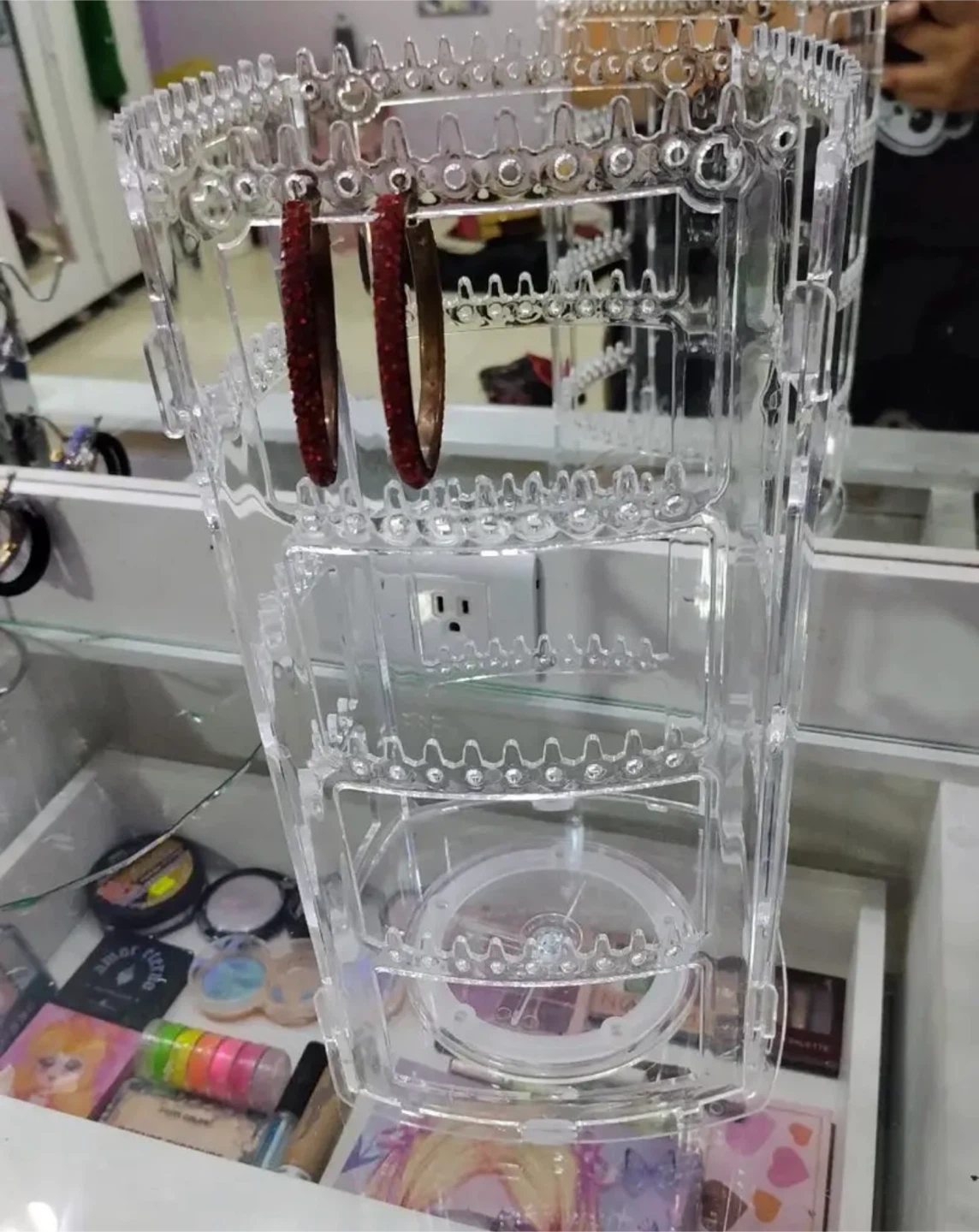 Rotating 360 Clear Acrylic Jewelry Organizer - photo 5