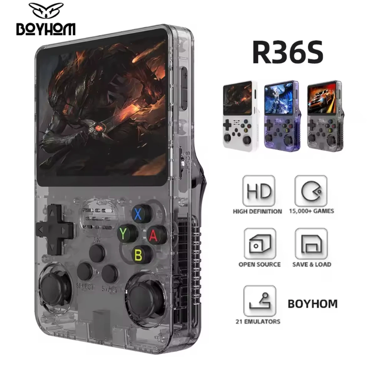 Brand New 128GB R36S Retro Handheld Game Console - Black - photo 2