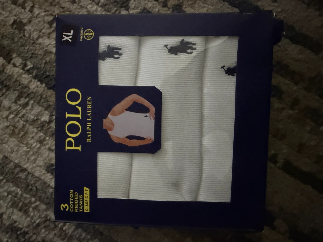 Polo Ralph Lauren Classic Fit Ribbed Tank Tops (XL, 3-Pack)