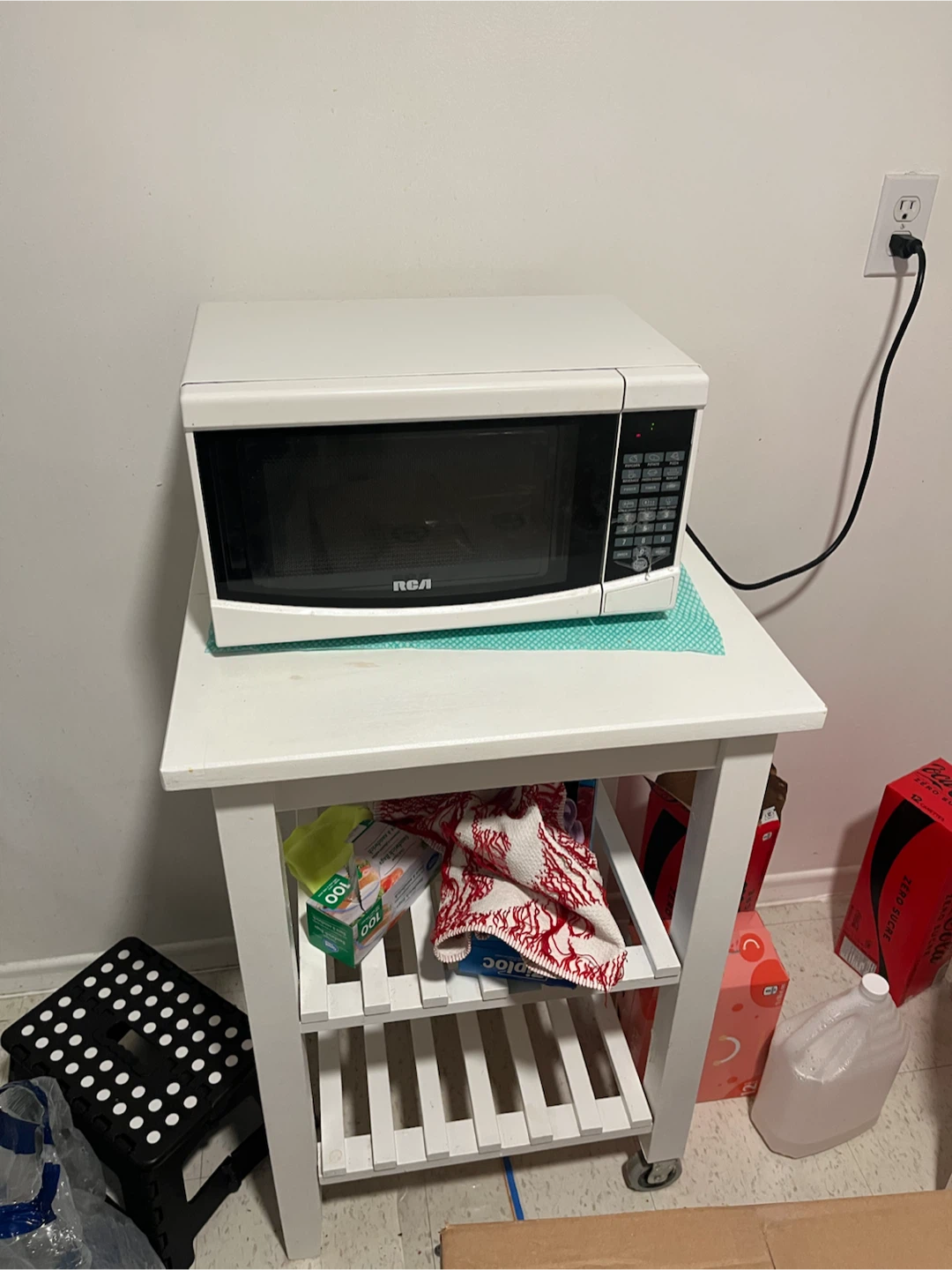 Microwave and stand