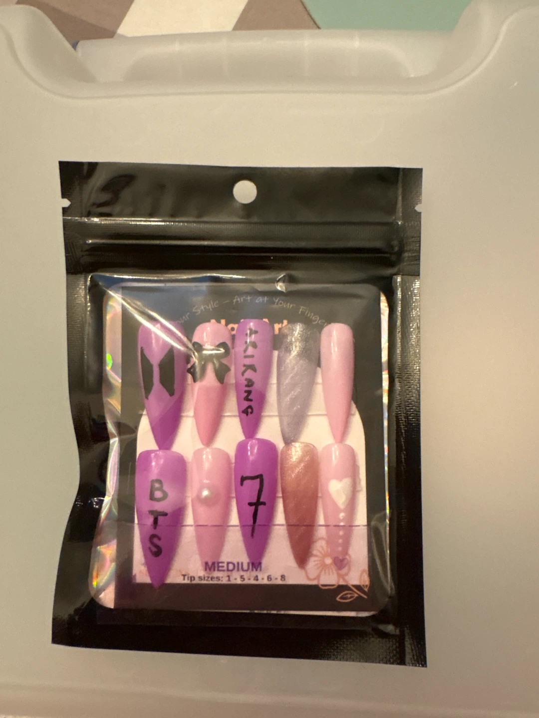 BTS press on nails - photo 3