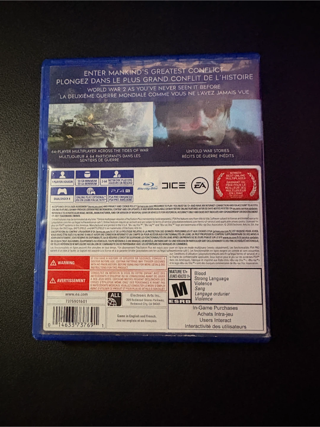PS4 Battlefield V - Perfect Condition - photo 2