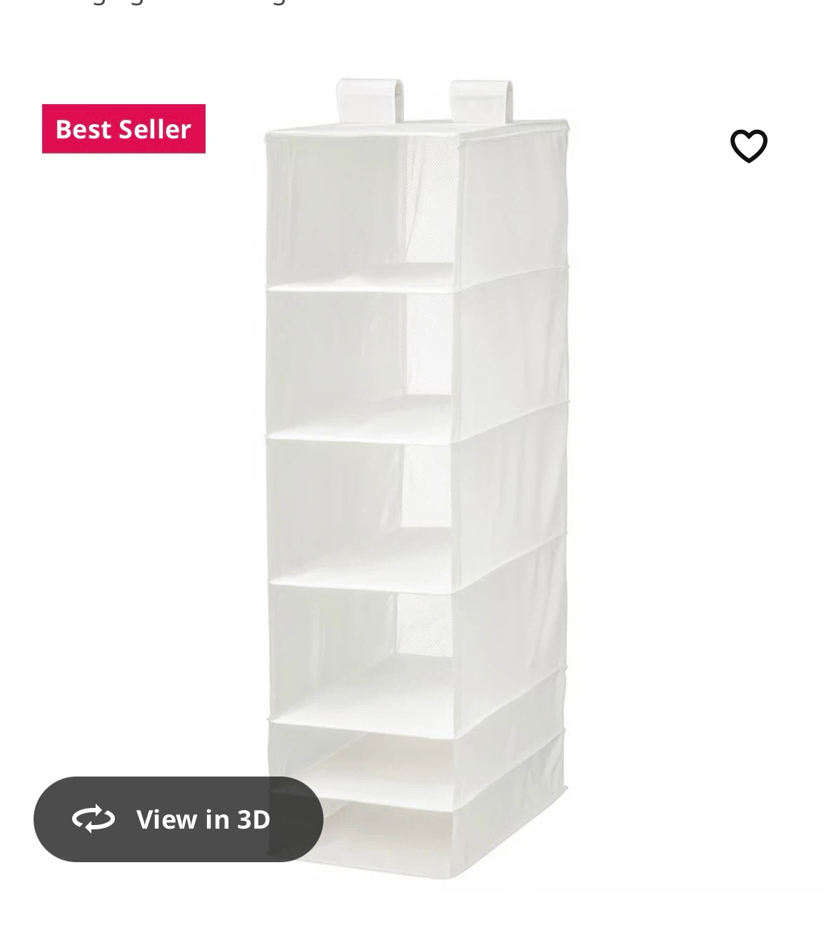 White Hanging Storage Organizer - moving out sale